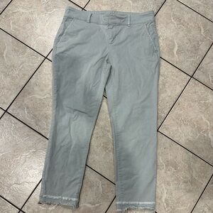 Loft Women's pale Blue flat front Pants Size 10